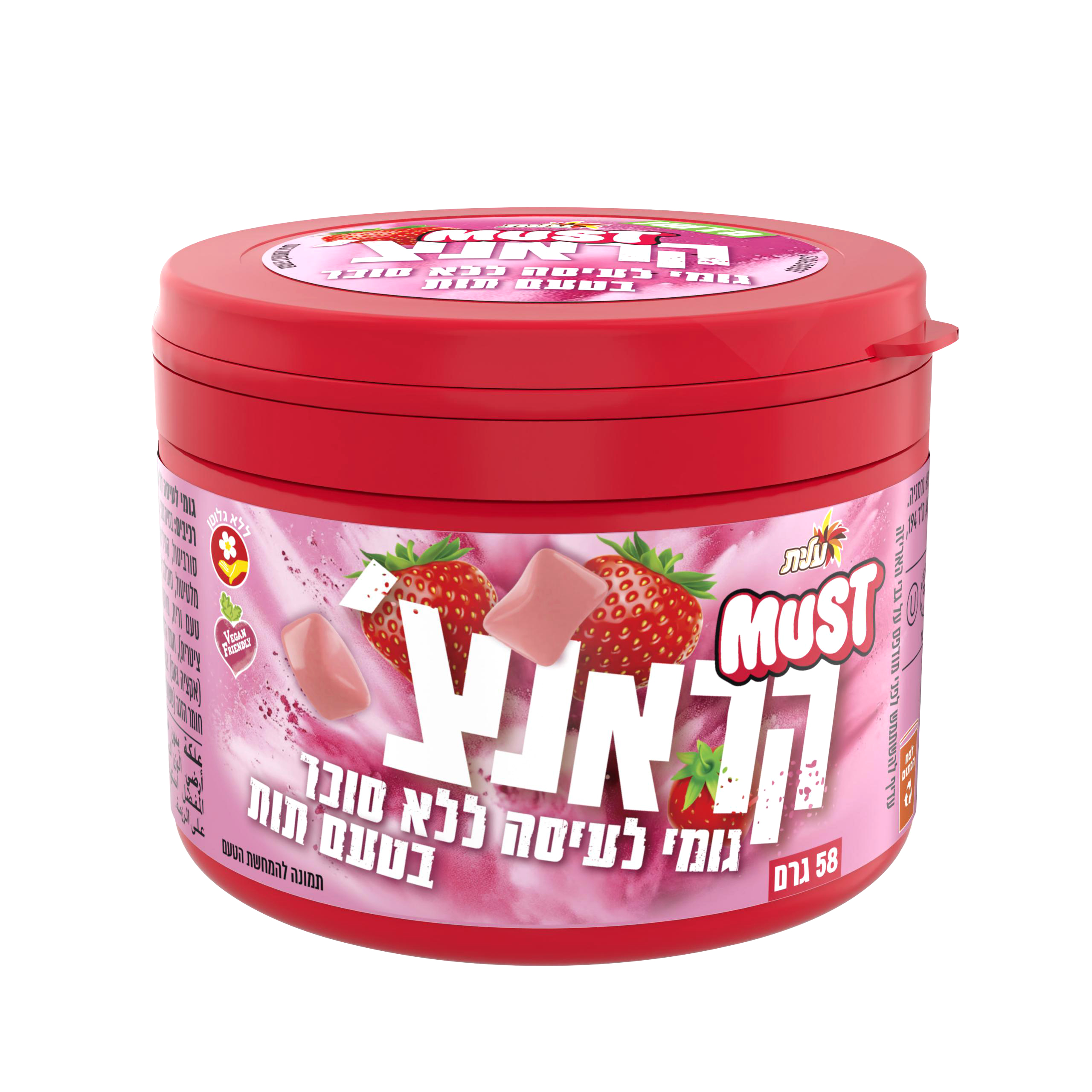 MUST קראנצ' בטעם תות 58 גרם