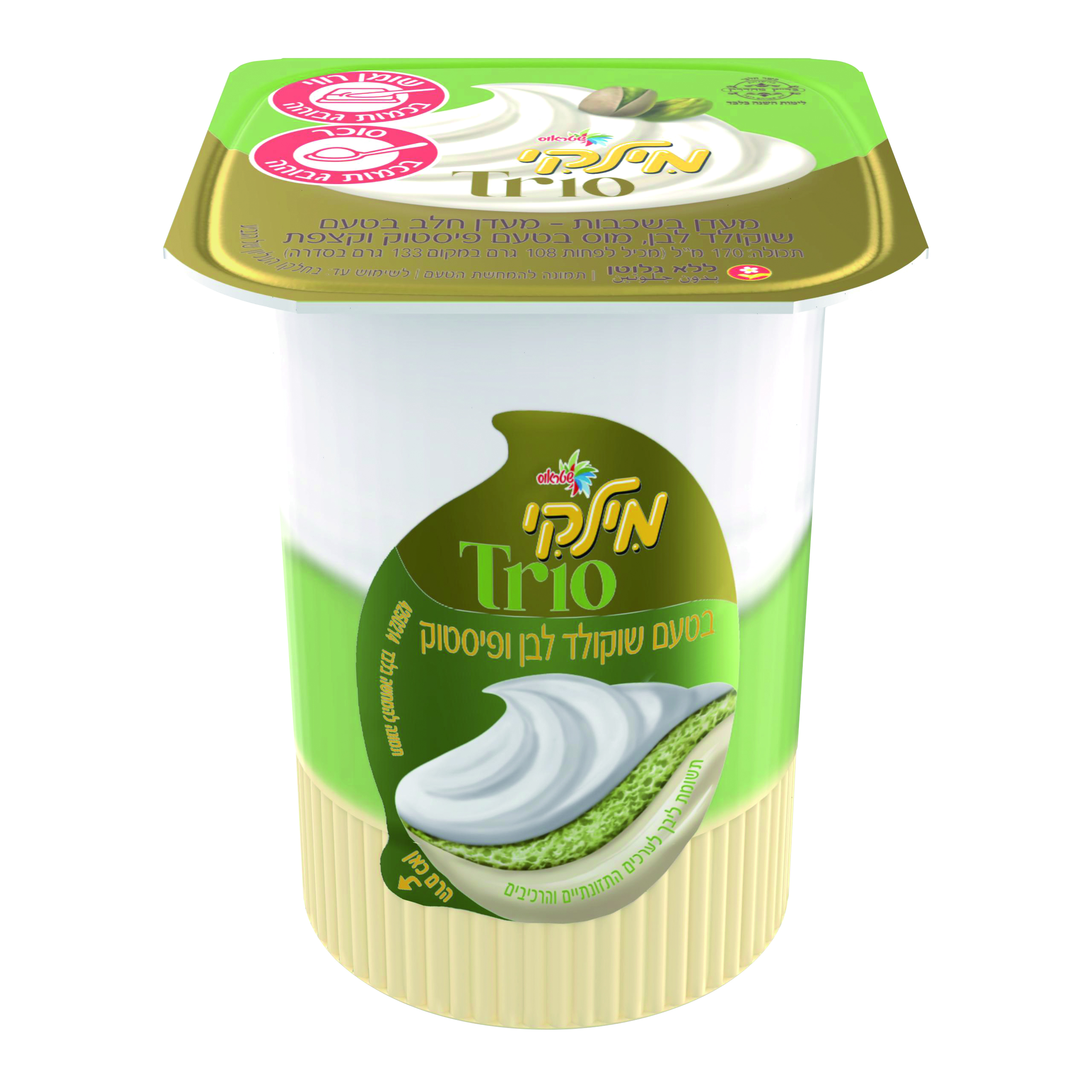 מילקי TRIO בטעם פיסטוק