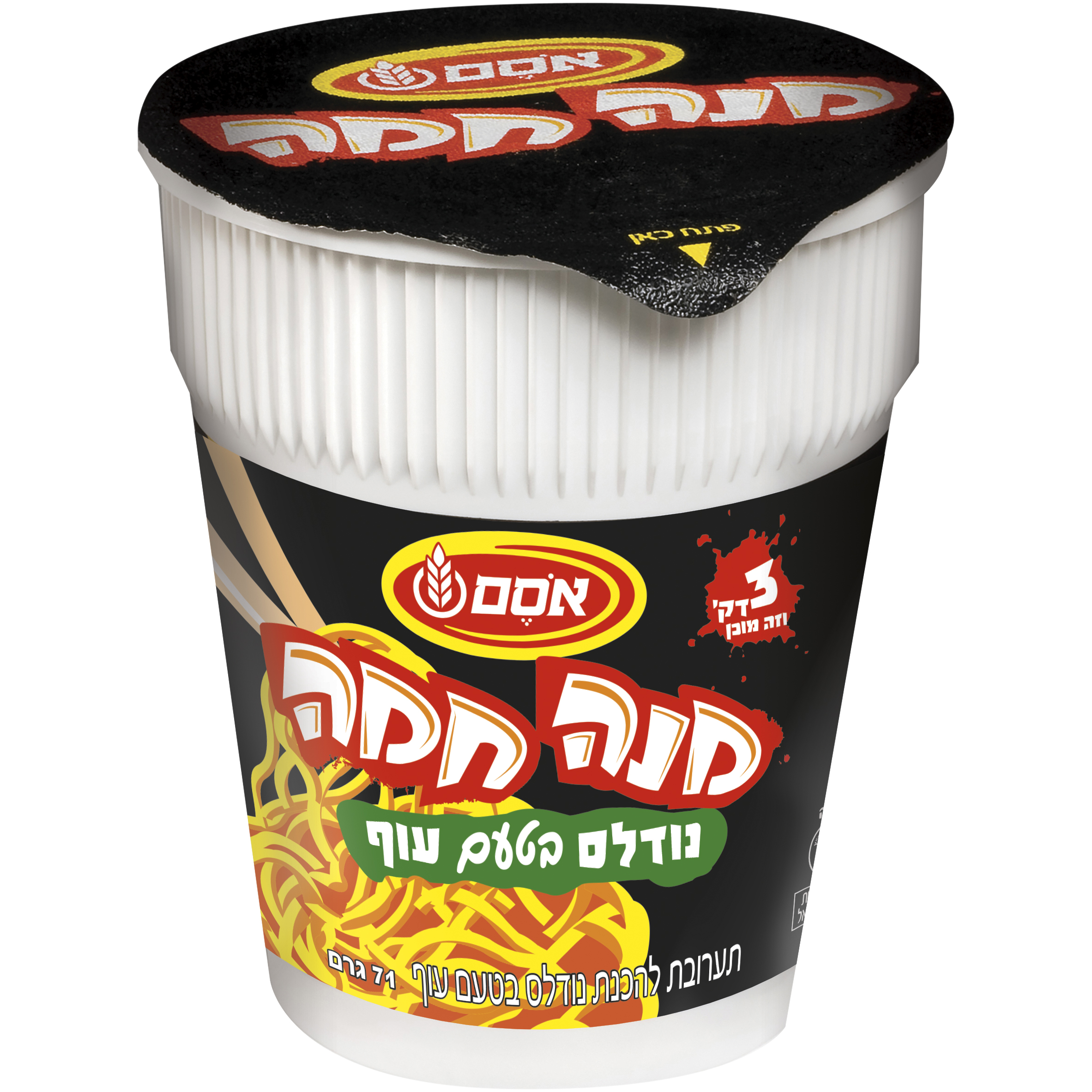 מנה חמה נודלס טעם עוף