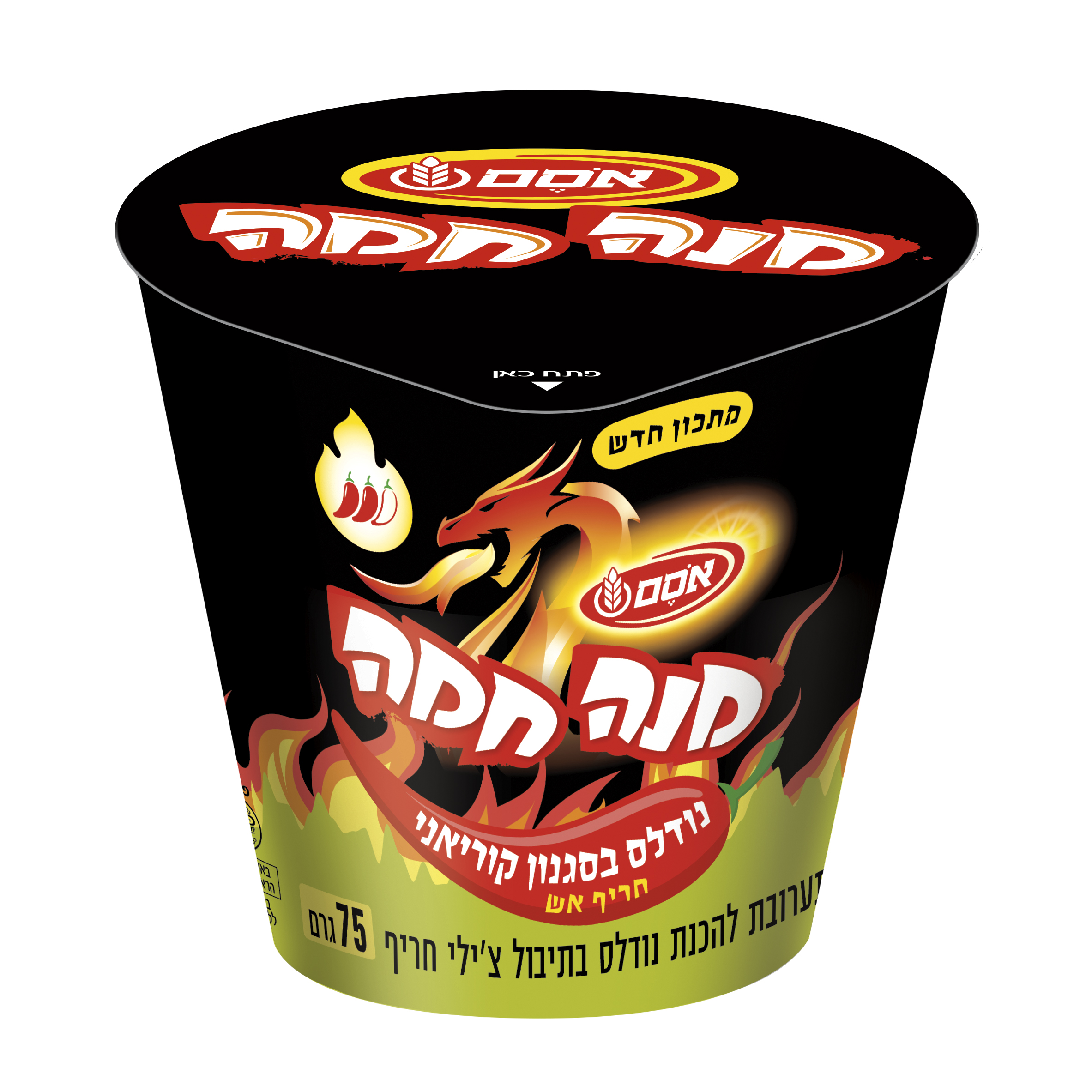 מנה חמה נודלס קוריאני חריף 75ג