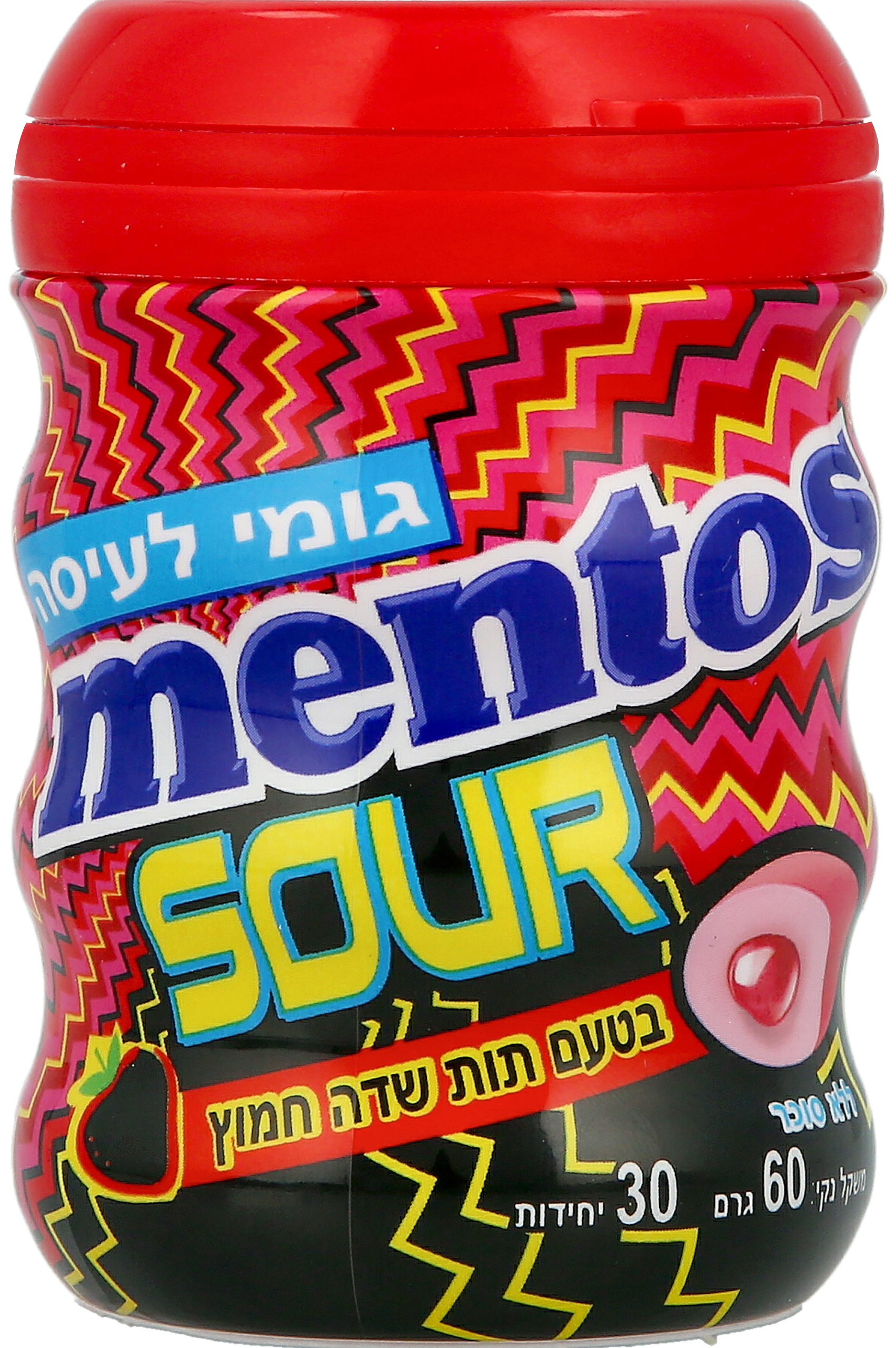 מסטיק חמוץ מנטוס  בטעם תות שדה