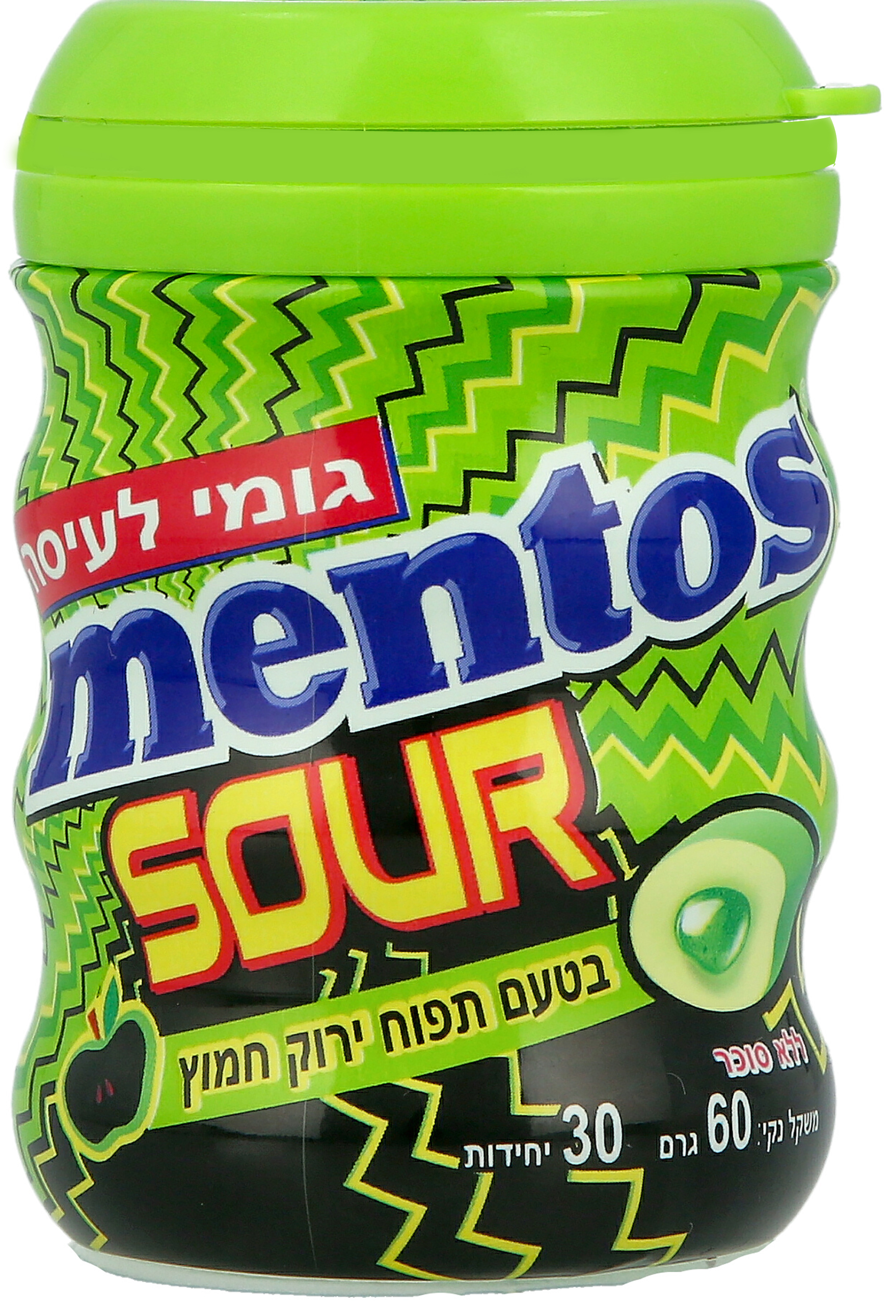 מסטיק חמוץ מנטוס  בטעם תפוח ירוק