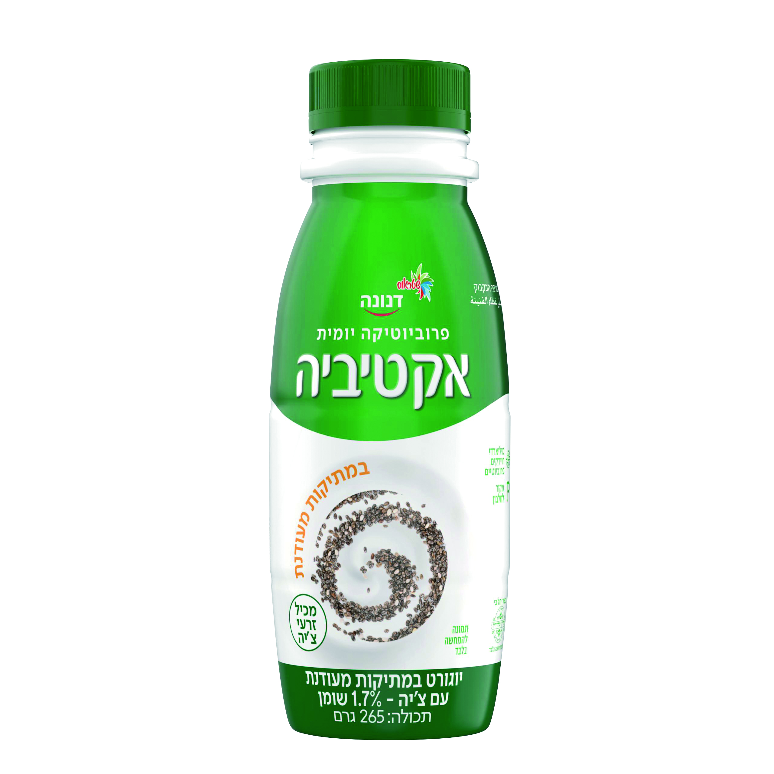 משקה אקטיביה עם צ'יה