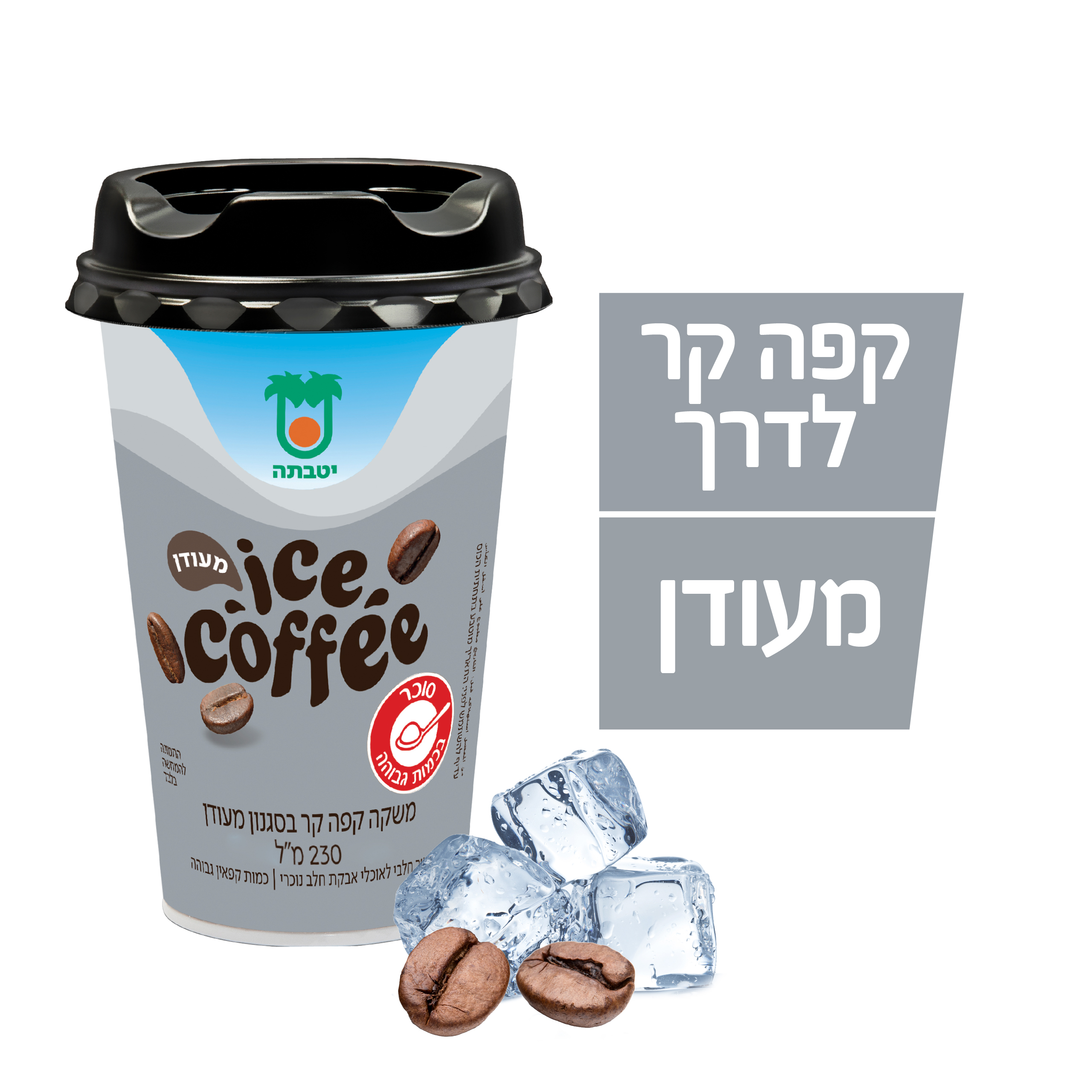 משקה קפה קר בסגנון מעודן