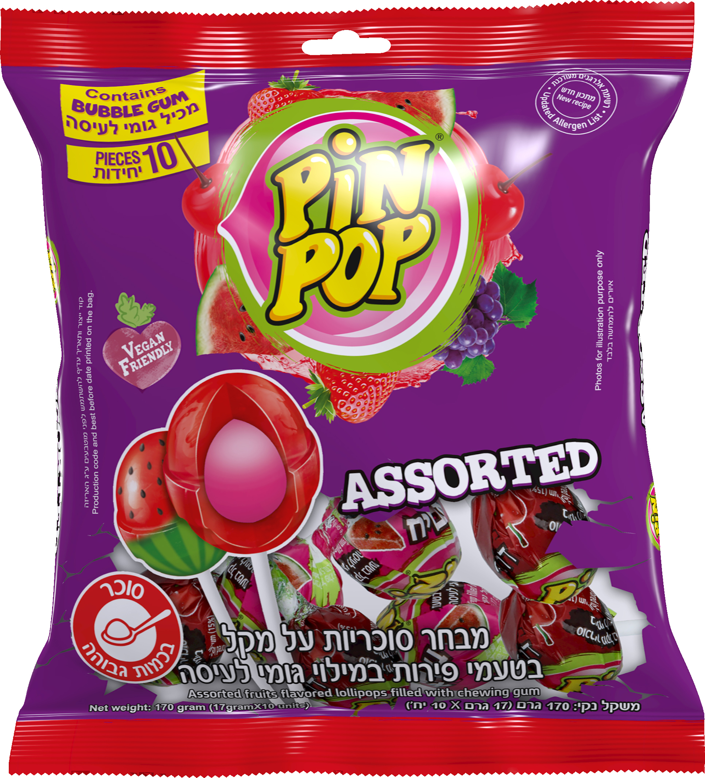 סוכריות לקקן פין פופ