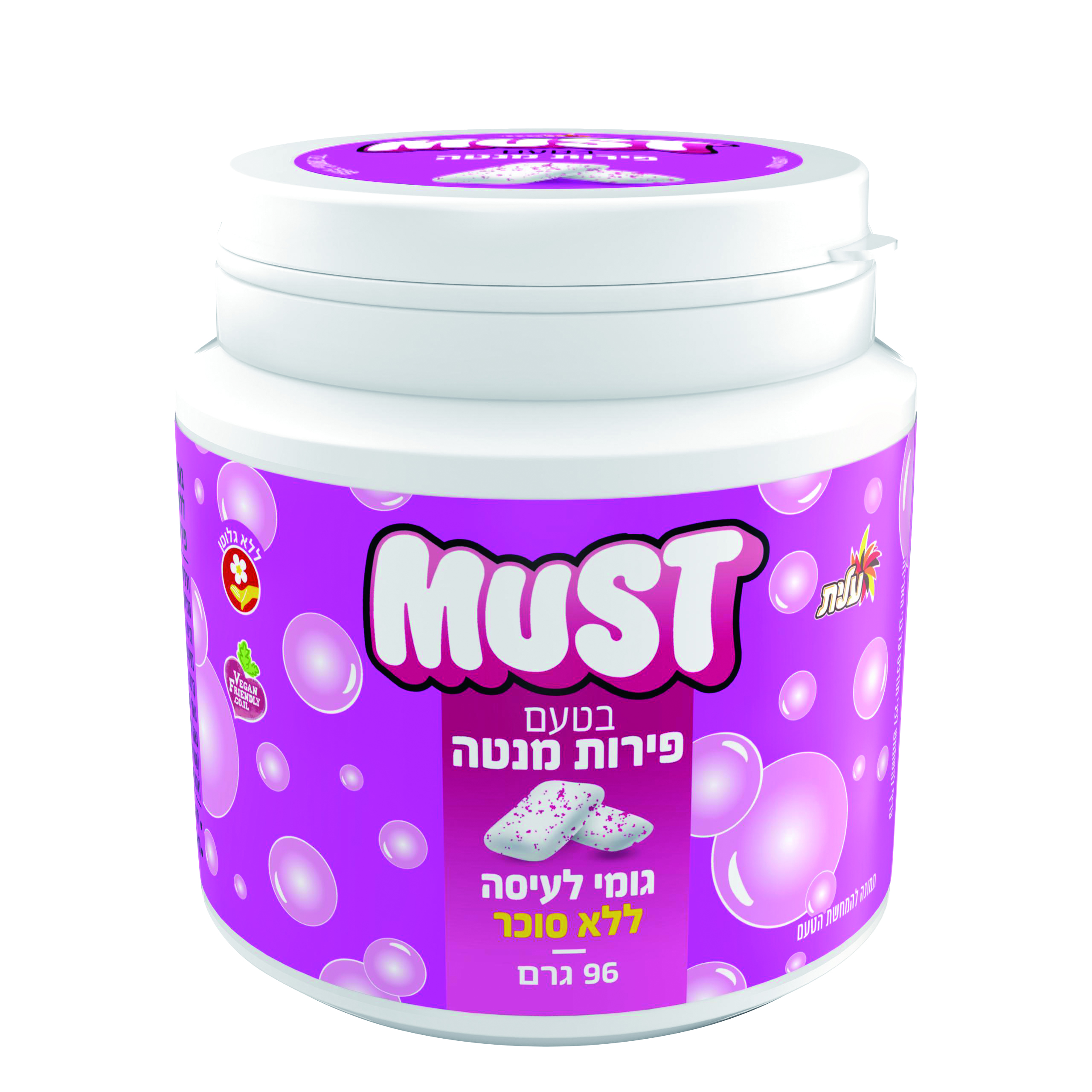 מסטיק בטעם פירות מנטה לל"ס